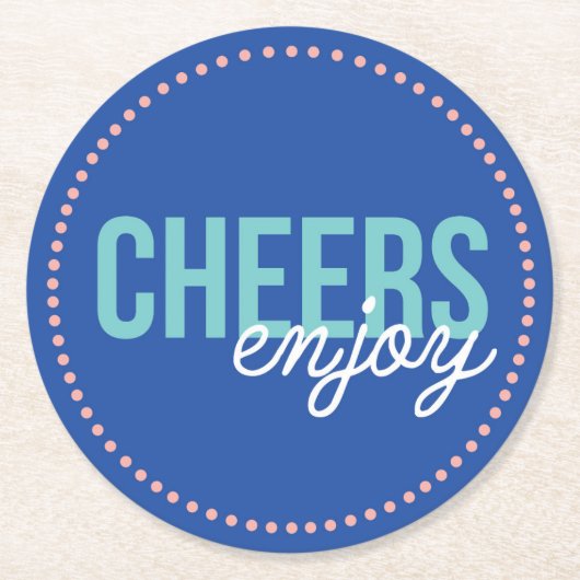 Beifall-Untersetzer Runder Pappuntersetzer (Vorderseite)