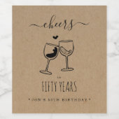 Beifall - Wein-Geburtstag/Jahrestags-Party Weinetikett (Einzelnes Label)