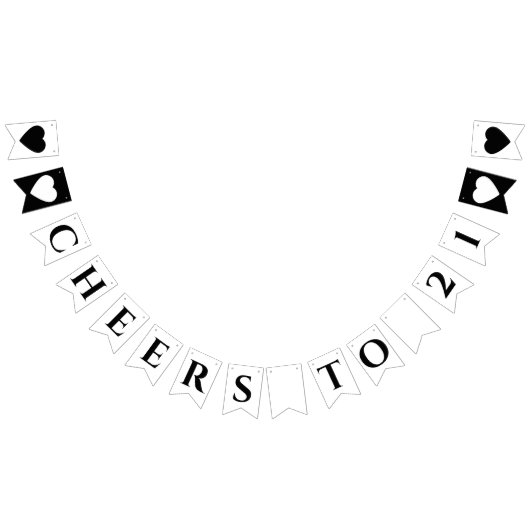 Beifall zu 21 Geburtstag elegante bunting Fahnen Wimpelkette (Alle)