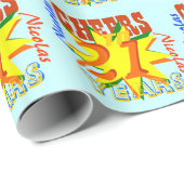 Beifall zu 21 Jahren Geburtstags- Geschenkpapier (Rolleneckpunkt)