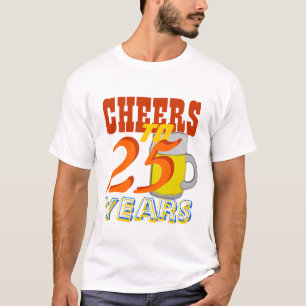 Beifall zu 25 Jahren Bier-Geburtstags-Party- T-Shirt