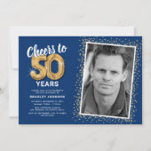 Beifall zu 50 Jahren 50. Geburtstag Foto Einladung (Vorderseite)