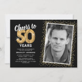 Beifall zu 50 Jahren 50. Geburtstag Foto Einladung (Vorderseite)