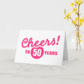 Beifall zu 50 Jahren Geburtstag Karte (Gelbe Blume)