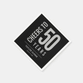 Beifall zu 50 Jahren Geburtstagsfeier Serviette (Ecke)