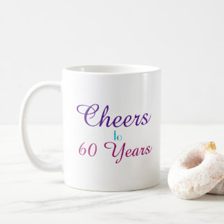 Beifall zu 60 Jahren Geburtstag farbig Kaffeetasse