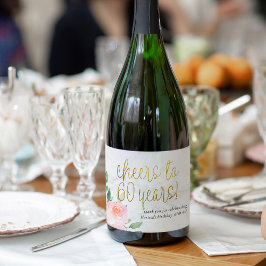 Beifall zu 60 Jahren Geburtstagsgunst Schaumweinetikett
