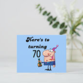 Beifall zu 70 Geburtstagsgeschenke Postkarte (Stehend Vorderseite)