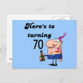 Beifall zu 70 Geburtstagsgeschenke Postkarte (Vorne/Hinten)