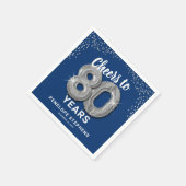 Beifall zu 80 Jahren Erwachsenen Geburtstag Napkin Serviette (Ecke)