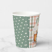 Beifall zu Baby Sage Peach Gingham Beers Flaschen Pappbecher (Rechts)