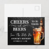 Beifall zu Bier Save the Date Geburtstagskarte Postkarte (Vorne/Hinten)