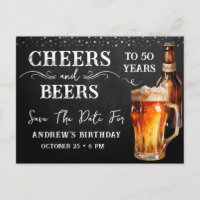Beifall zu Bier Save the Date Geburtstagskarte