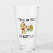 Beifall zu den Bieren und zum schlaffen Ohr-Hund Glas (Vorderseite)
