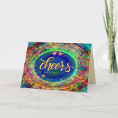 Beifall zu einem anderen Jahr Boho Happy Birthday Karte (Vorderseite)