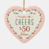 Beifall zu Weihnachtsgeschenken zum 50. Hochzeitst Keramikornament (Hinten)