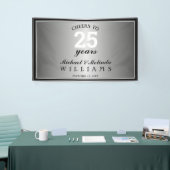 Beifall zum 25-jährigen Silver Wedding Jubiläum Banner (Messeveranstaltung)