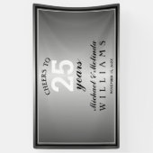 Beifall zum 25-jährigen Silver Wedding Jubiläum Banner (Vertikal)