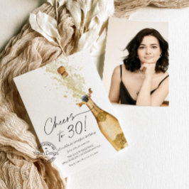 Beifall zum 30. Geburtstag Foto Einladung