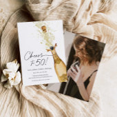 Beifall zum 50. Geburtstag Foto Einladung