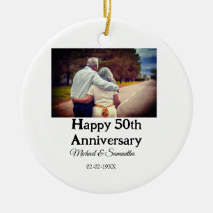 Beifall zum 50-jährigen Jubiläum hinzufügen Name F Keramik Ornament