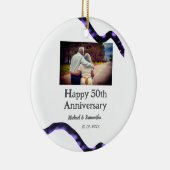 Beifall zum 50-jährigen Jubiläum hinzufügen Name F Keramik Ornament (Rechts)