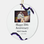 Beifall zum 50-jährigen Jubiläum hinzufügen Name F Keramik Ornament (Links)