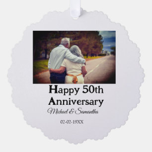 Beifall zum 50-jährigen Jubiläum hinzufügen Name F Ornament Karte