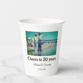 Beifall zum 50-jährigen Jubiläum hinzufügen Name F Pappbecher