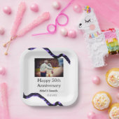 Beifall zum 50-jährigen Jubiläum hinzufügen Name F Pappteller (Party)