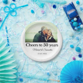 Beifall zum 50-jährigen Jubiläum hinzufügen Name F Pappteller (Party)