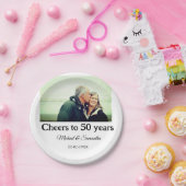 Beifall zum 50-jährigen Jubiläum hinzufügen Name F Pappteller (Party)