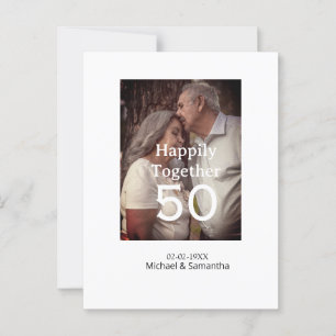 Beifall zum 50-jährigen Jubiläum hinzufügen Name F Postkarte
