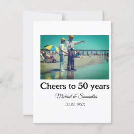 Beifall zum 50-jährigen Jubiläum hinzufügen Name F Postkarte