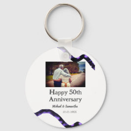 Beifall zum 50-jährigen Jubiläum hinzufügen Name F Schlüsselanhänger