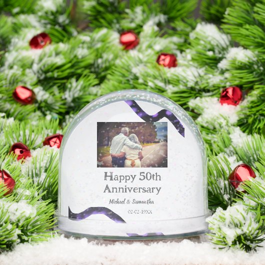 Beifall zum 50-jährigen Jubiläum hinzufügen Name F Schneekugeln (Weihnachten)