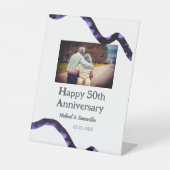 Beifall zum 50-jährigen Jubiläum hinzufügen Name F Sockelschild (Vorderseite)