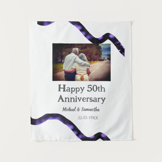 Beifall zum 50-jährigen Jubiläum hinzufügen Name F Wandteppich (Vorderseite)