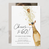 Beifall zum 60. Geburtstag Foto Einladung (Vorne/Hinten)