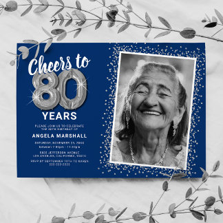 Beifall zum 80. Geburtstag-Foto Einladung