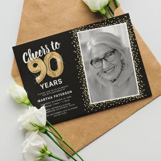 Beifall zum 90. Geburtstag Foto Einladung
