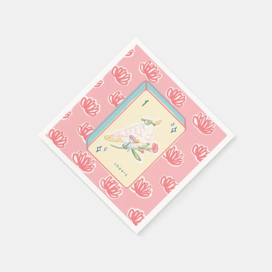 Beifall zum Bird Bam Mahjong Paper Napkin Serviette (Ecke)