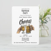 Beifall zum Geburtstag Einladung (Stehend Vorderseite)