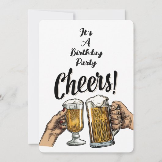 Beifall zum Geburtstag Einladung (Rückseite)