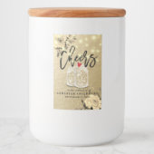 Beifall zum Hochzeitsfeiern floraler Mason Jar Str Lebensmitteletikett (Vorderseite)