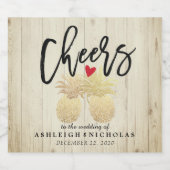 Beifall zum Hochzeitsfeiern von schicken Gold Anan Schaumweinetikett (Einzelnes Label)