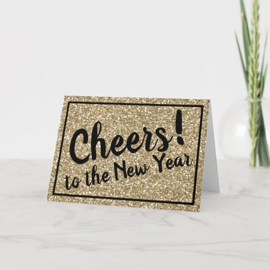 Beifall! zum neuen Jahr! Feiertagskarte (Vorderseite)