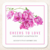 Beifall zur Liebe rosa Bougainvillea tropische Hoc Rechteckiger Pappuntersetzer (Vorderseite)