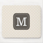 Beig Polka-Punkt-Muster mit personalisiertem Mousepad (Vorne)