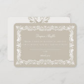 Beig Talavera Tile Diaper Einladung (Vorne/Hinten)